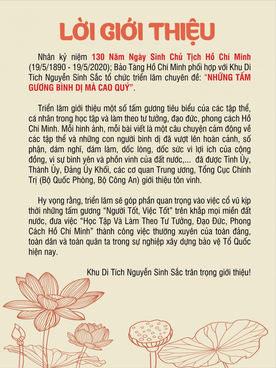 Triển lãm ảnh về Chủ tịch Hồ Chí Minh tại Khu Di tích Nguyễn Sinh Sắc