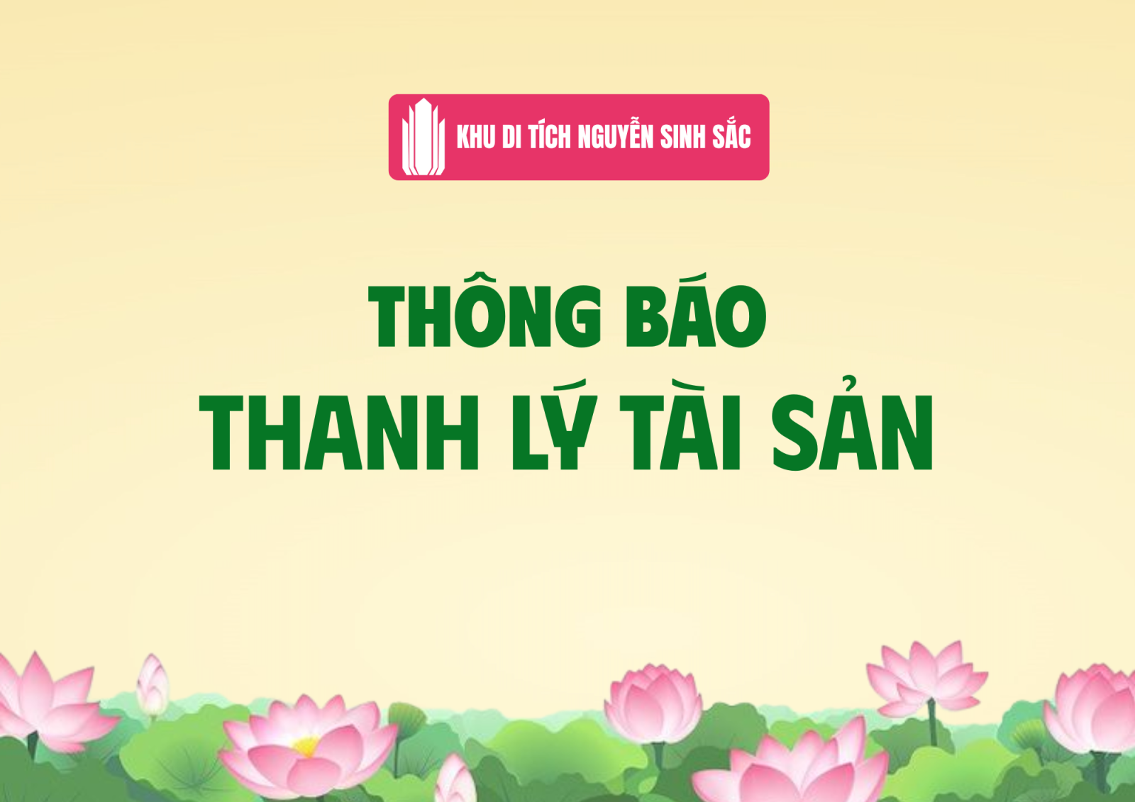 THÔNG BÁO THANH LÝ TÀI SẢN 2025